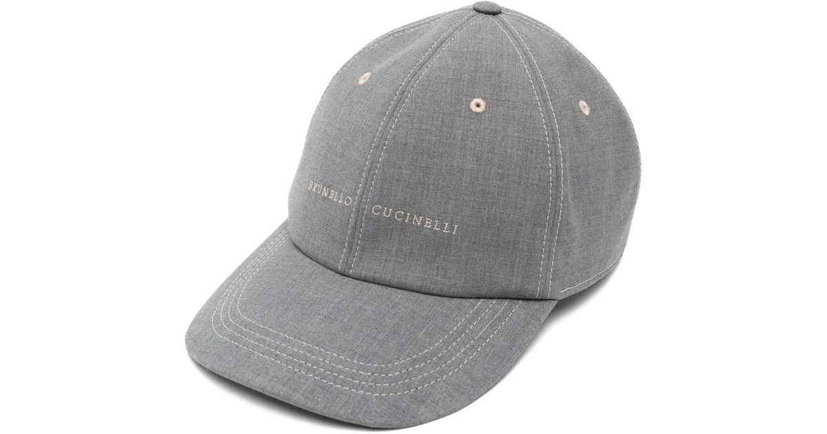 Brunello Cucinelli Hat in Gray for Men | Lyst