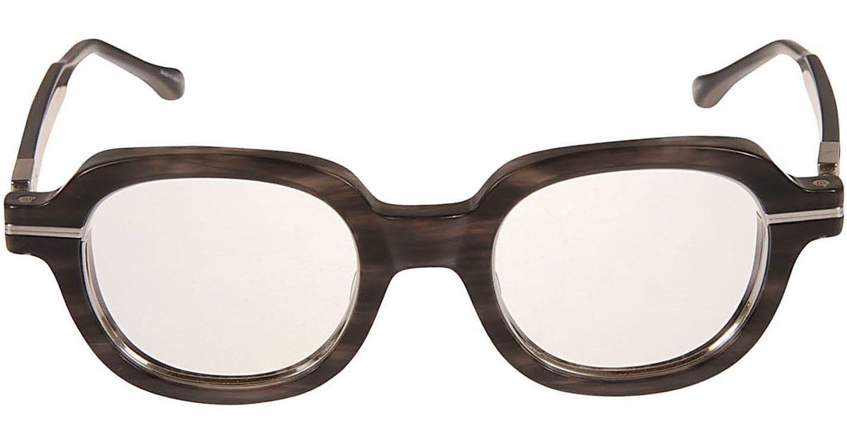 Matsuda Curved Square Glasses in Natural Lyst