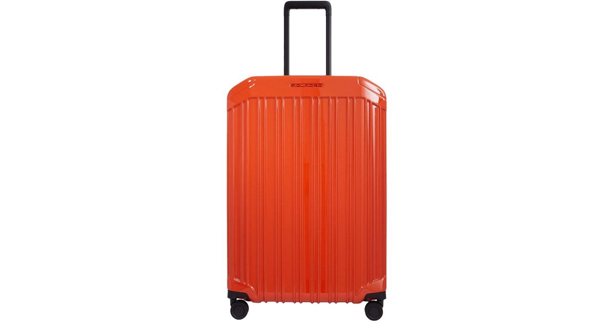 Piquadro Ultra Slim Wheel Cabin Trolley In Red For Men Lyst Uk