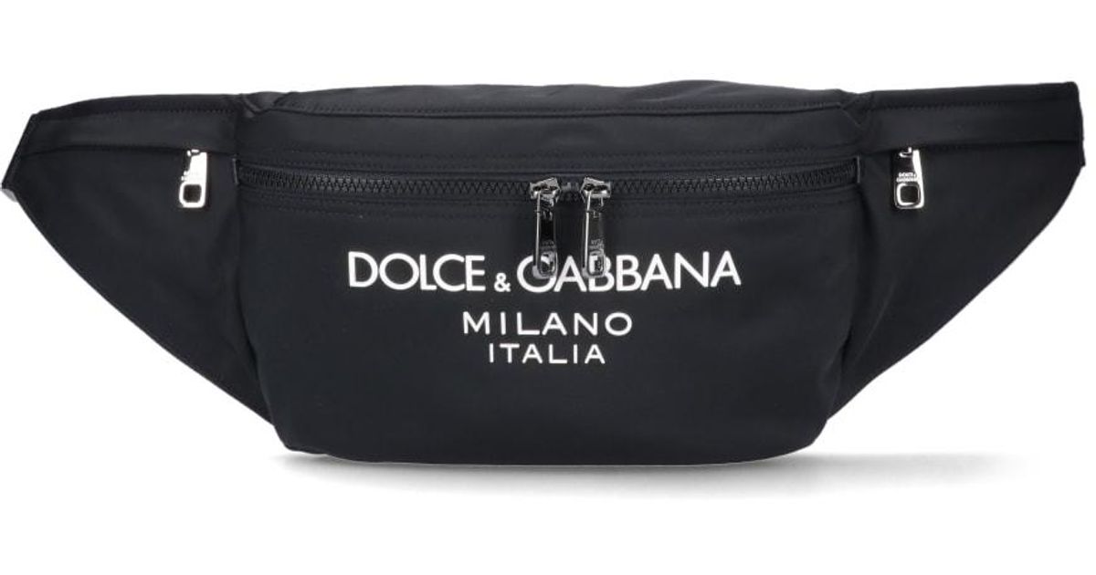Dolce & Gabbana Nylon Logo Fanny Pack in Black for Men | Lyst