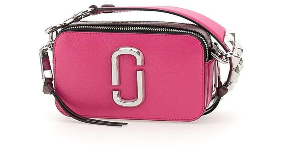 Marc Jacobs The Snapshot Bag Leather in Fuchsia (Pink) | Lyst