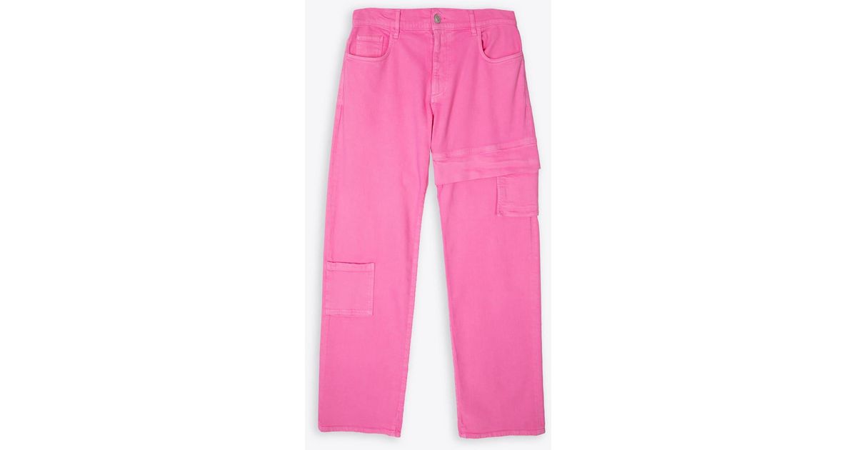 1017 ALYX 9SM Oversized Cargo Jean Neon Pink baggy Cargo Jeans Lyst UK