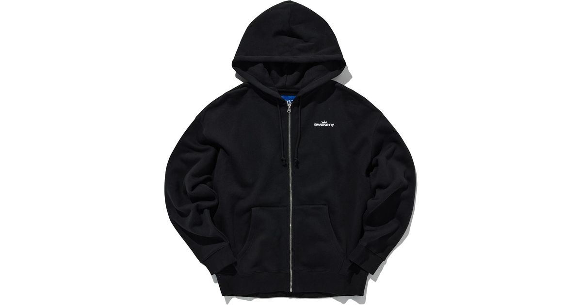 AWAKE NY Crown Logo Full-Zip Hoodie in Black for Men | Lyst