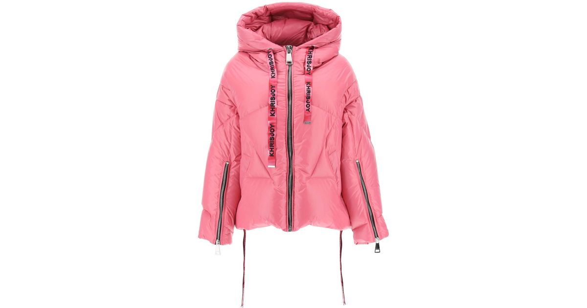 Khrisjoy Khris Iconic Shiny Puffer Jacket in Pink | Lyst