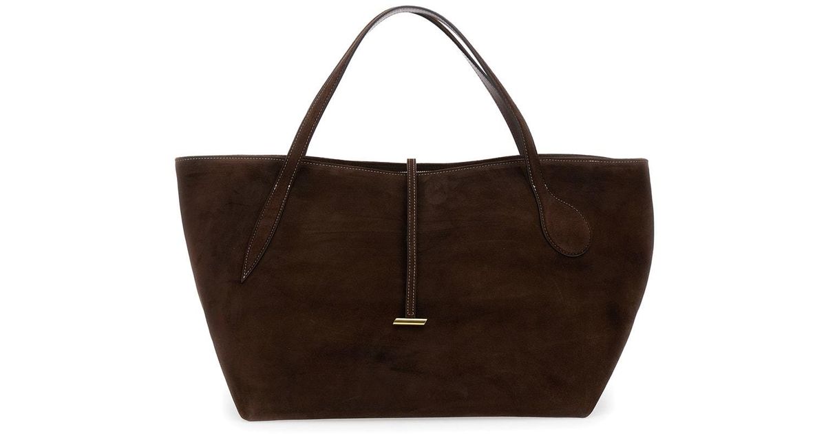 Liffner Zip Penne Tote Bag With Two Top Handles And Logo