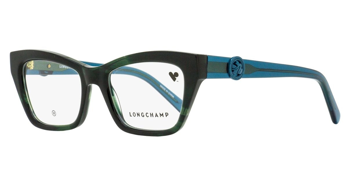 Visualisation Square Size Longchamp Longchamp Lo2762 Arching Brow Line Eyeglasses in Black | Lyst