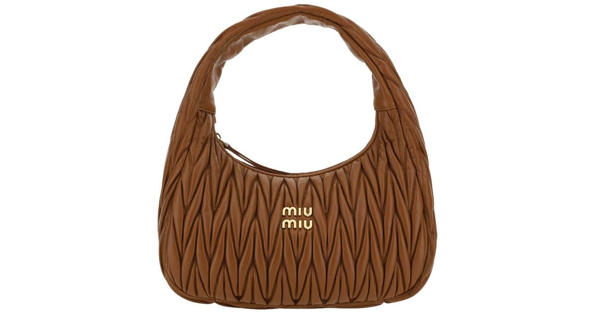 Miu Miu Wander Shoulder Bag in Brown | Lyst