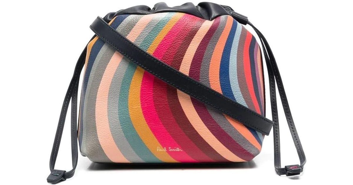 Paul Smith - Swirl Leather Bucket Bag In Multi