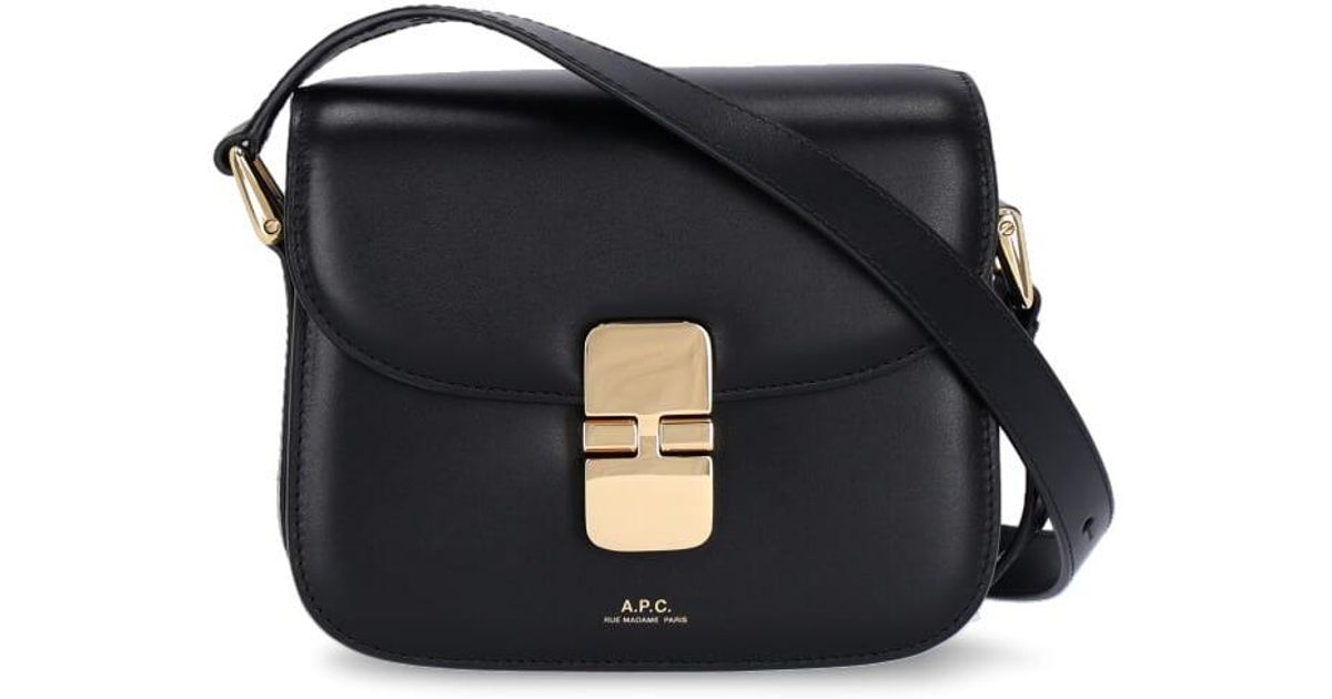 A.P.C. Leather Grace Mini Shoulder Bag in Black - Save 5% | Lyst