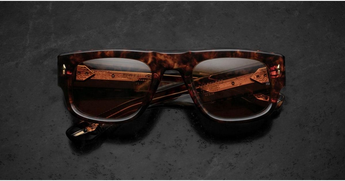 Jacques Marie Mage Last Frontier Iii Thundercloud Argyle Sunglasses