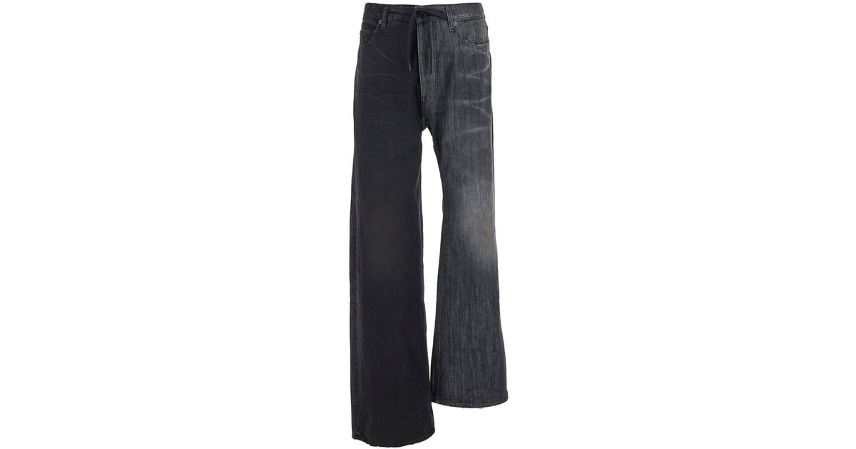 Balenciaga Men's Fifty Fifty Jeans Multicolor