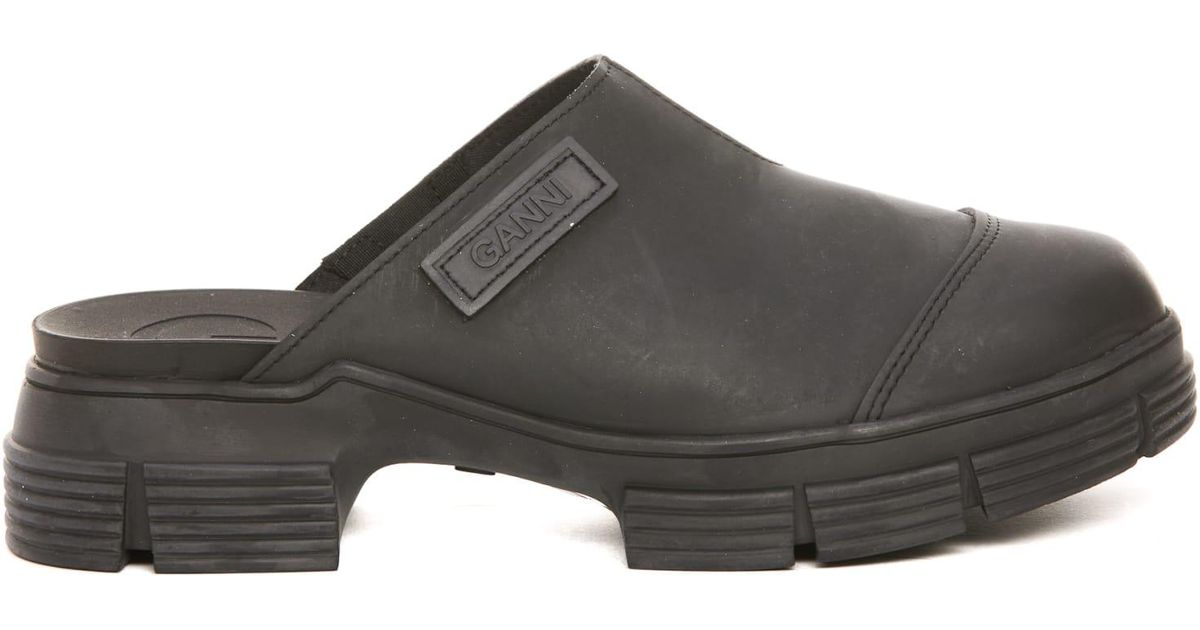 Ganni Recycled Rubber Clog in Nero (Black) Save 25 Lyst
