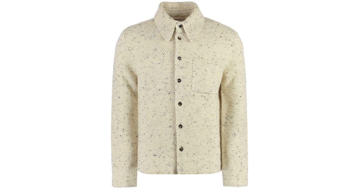 Lanvin mohair-virgin wool blend overshirt - Green