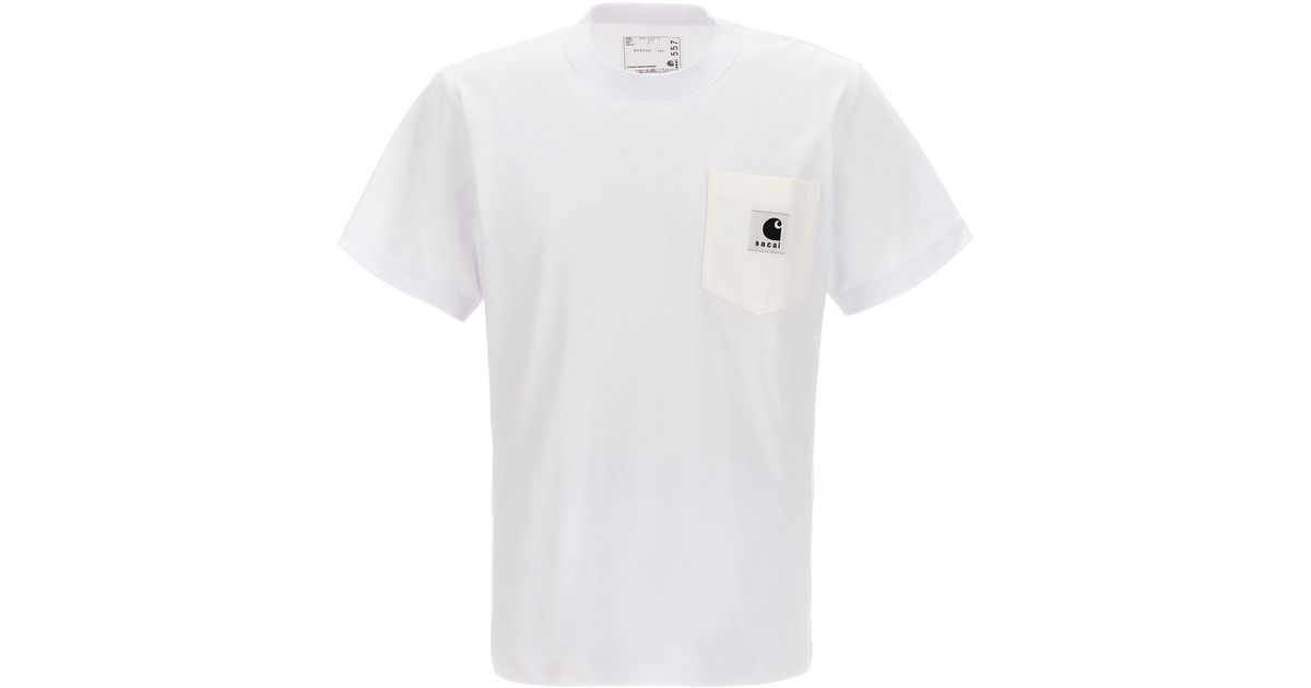 Sacai T-Shirt X Carhartt Wip in White | Lyst