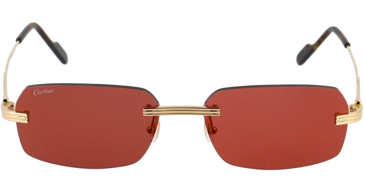 Cartier CT0230S 59 Green & Gold Shiny Sunglasses | Sunglass Hut Australia
