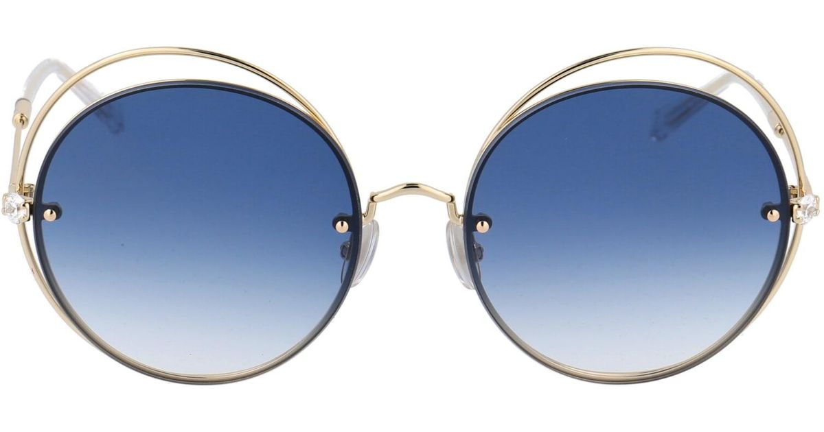 Max Mara Mm Shine I Sunglasses in Blue | Lyst
