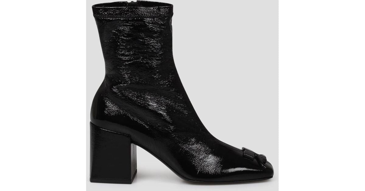 Vinyl ankle boots sales