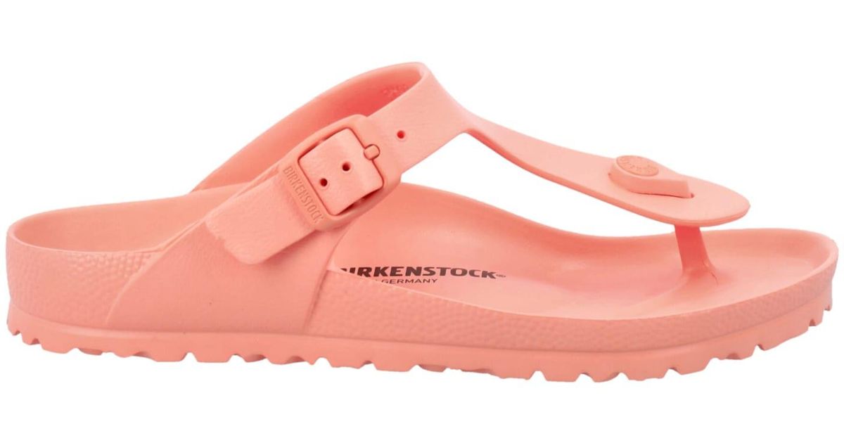 Birkenstock Gizeh Eva in Coral Peach (Pink) | Lyst