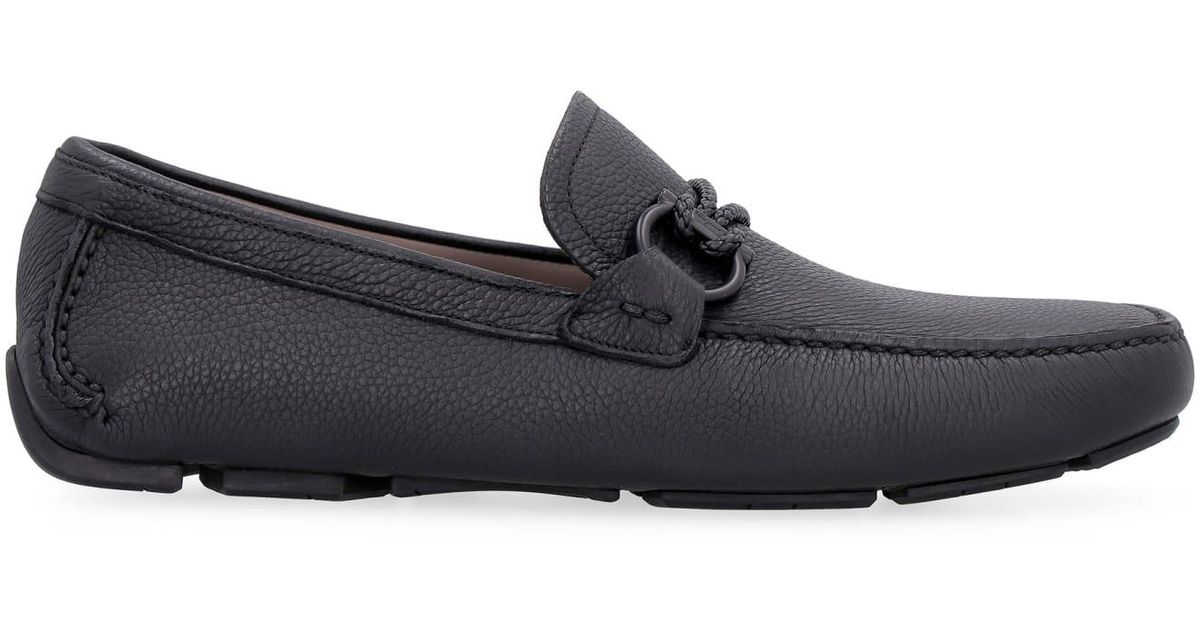 Ferragamo 'front 4' Moccasins in Black 