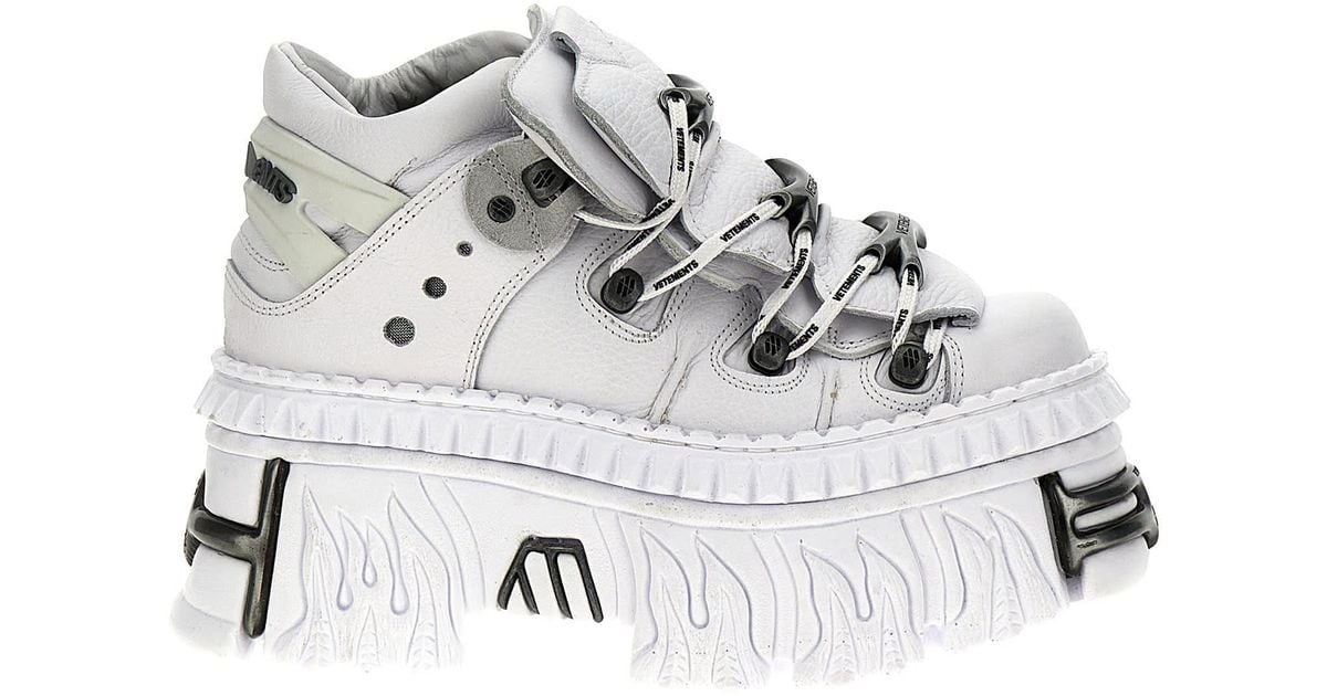 Vetements X New Rock Platform Sneakers in Gray
