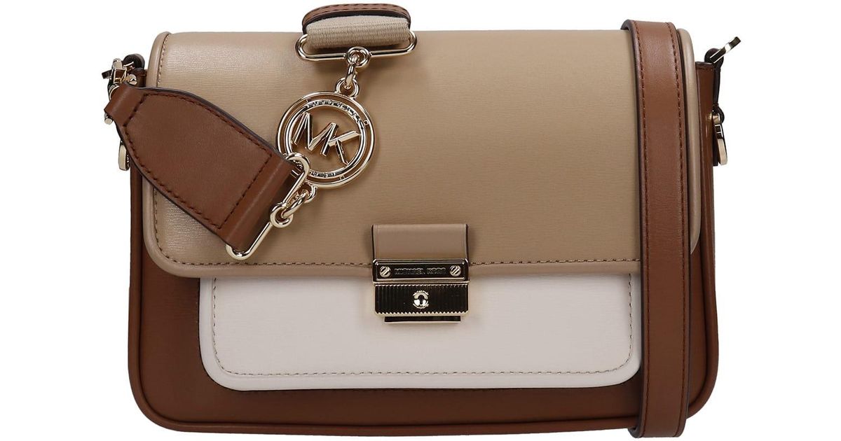 Michael Kors Bradshaw Shoulder Bag In Leather in Camel (Brown) - Lyst