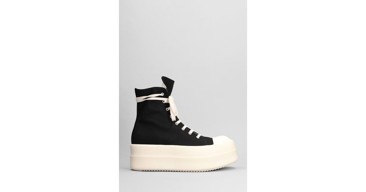 Rick Owens DRKSHDW Mega Bumper Sneakers In Black Cotton for Men | Lyst