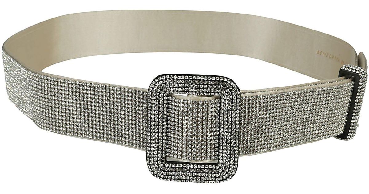 Benedetta Bruzziches Crystal Embellished Belt in Gray | Lyst