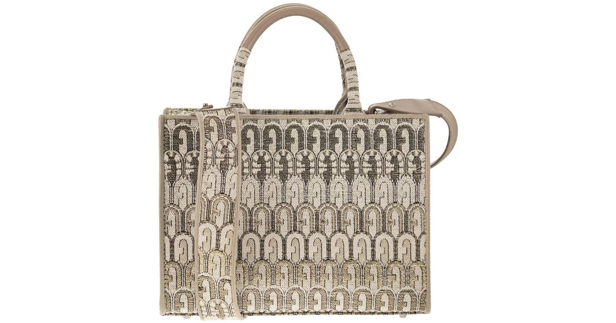 Furla Opportunity Tote Bag Small in Metallic | Lyst