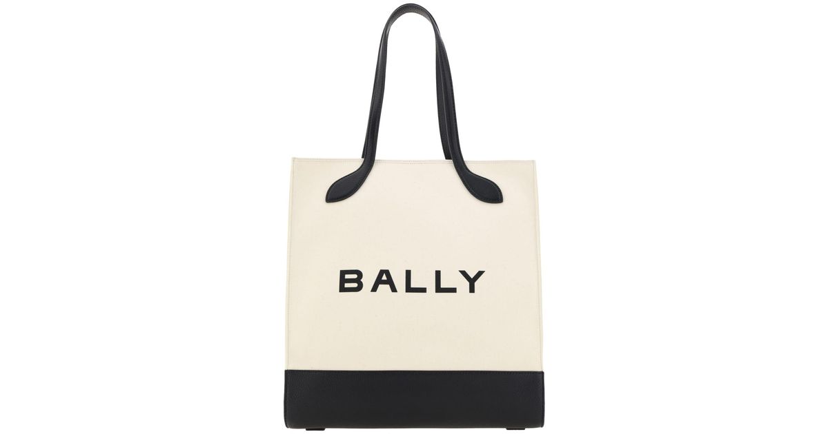 Bally Tote Handbag in Natural | Lyst