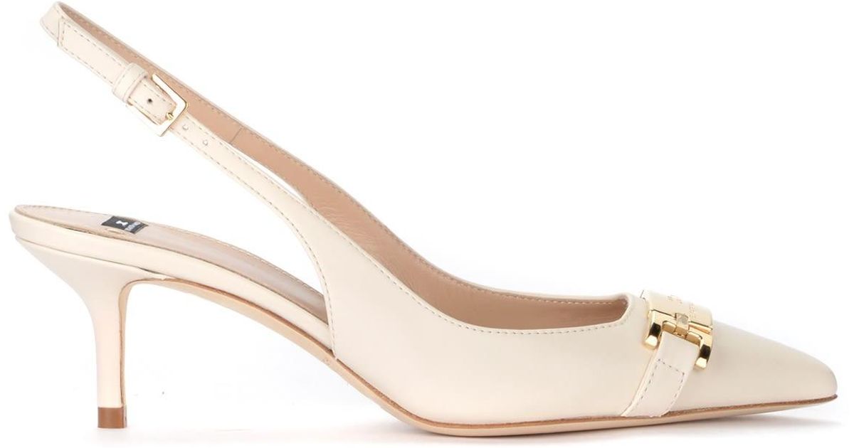 Elisabetta Franchi Sandal In Butter Color Leather | Lyst UK
