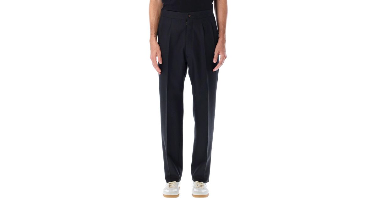 Maison Margiela Wool Trousers in Black for Men - Save 10% | Lyst