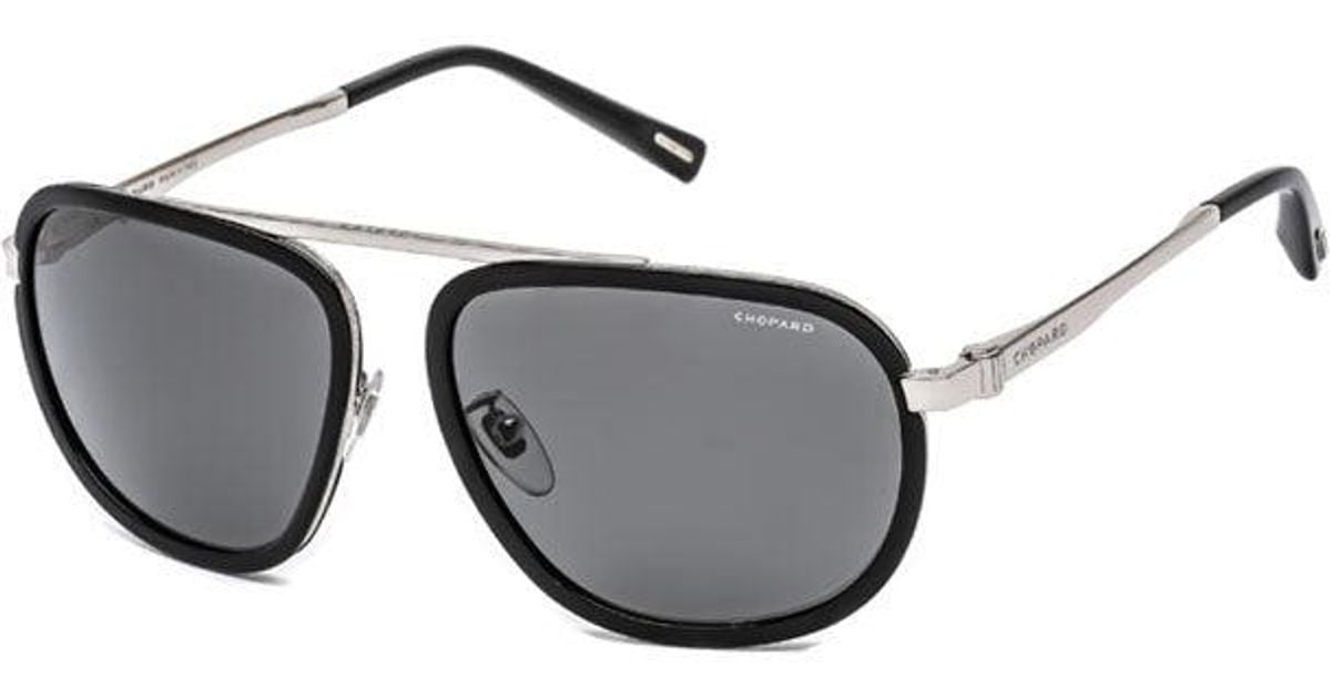 Chopard Chopard Schc31579W Metal & Acetate Aviator Sunglasses in Grey ...