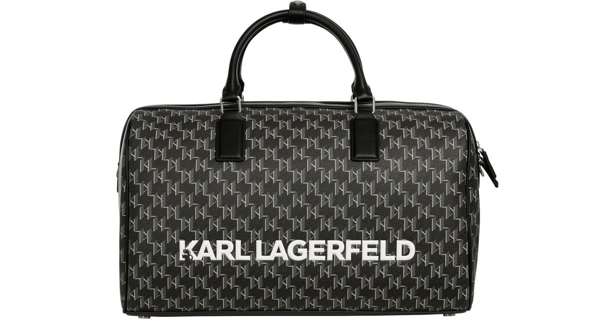 Karl Lagerfeld K/mono Klassik K/mono Klassik Duffle Bag in Black | Lyst