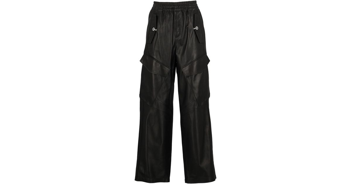 Dion Lee Rope Leather Cargo Pants in Black | Lyst