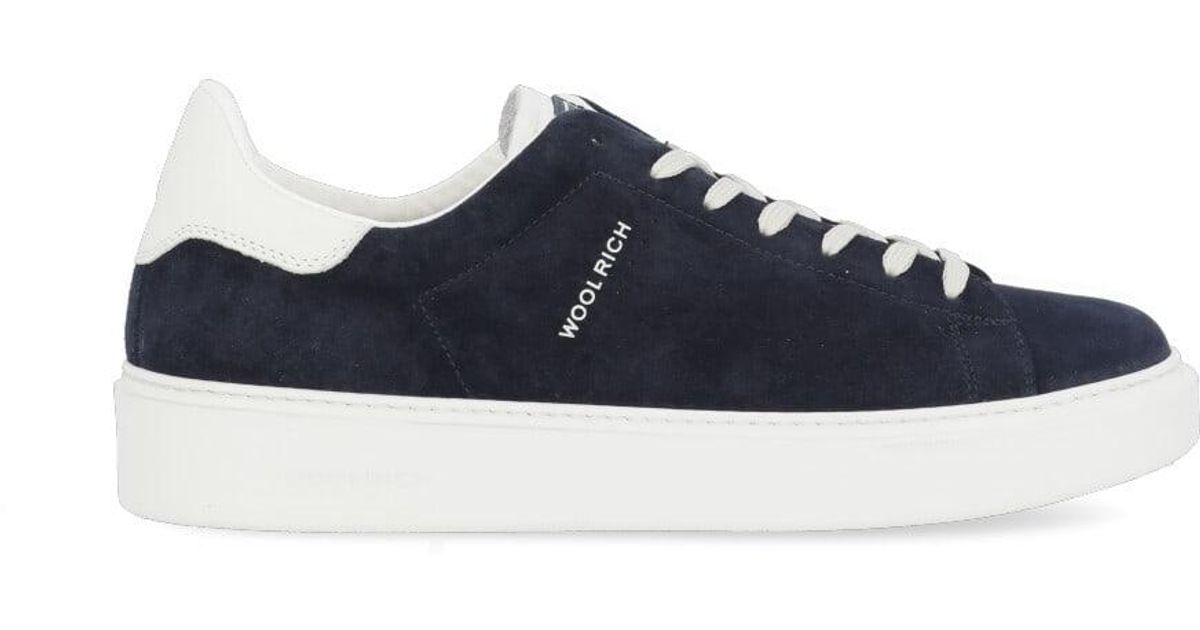 Woolrich Suede Leather Sneakers in Blue for Men | Lyst