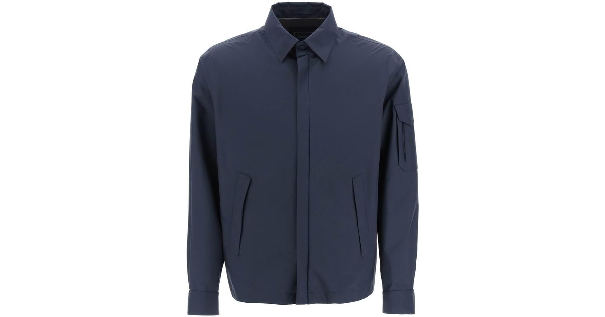 Herno Laminar Laminar Shirt Jacket In Gore-tex in Blue for Men | Lyst UK