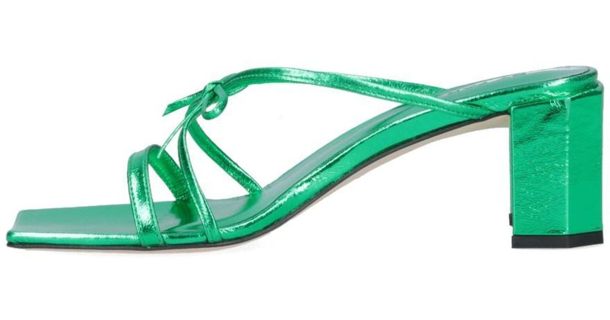 BY FAR June Aquamarine Sandals in Green | Lyst