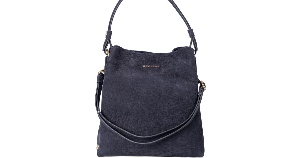 Orciani Leather Bag in Blue | Lyst