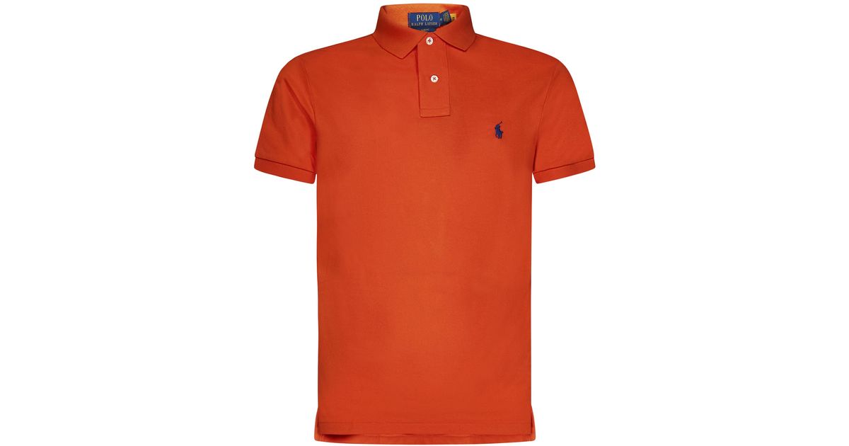 Polo Ralph Lauren Polo Shirt in Orange for Men | Lyst