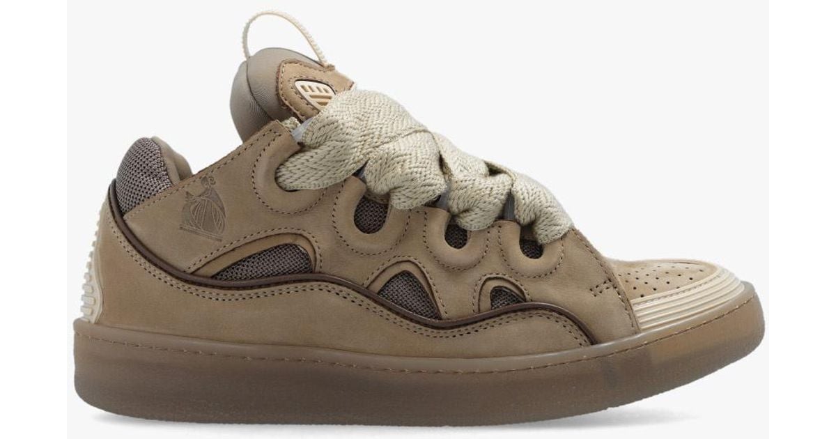 Lanvin Curb Sneakers in Brown | Lyst