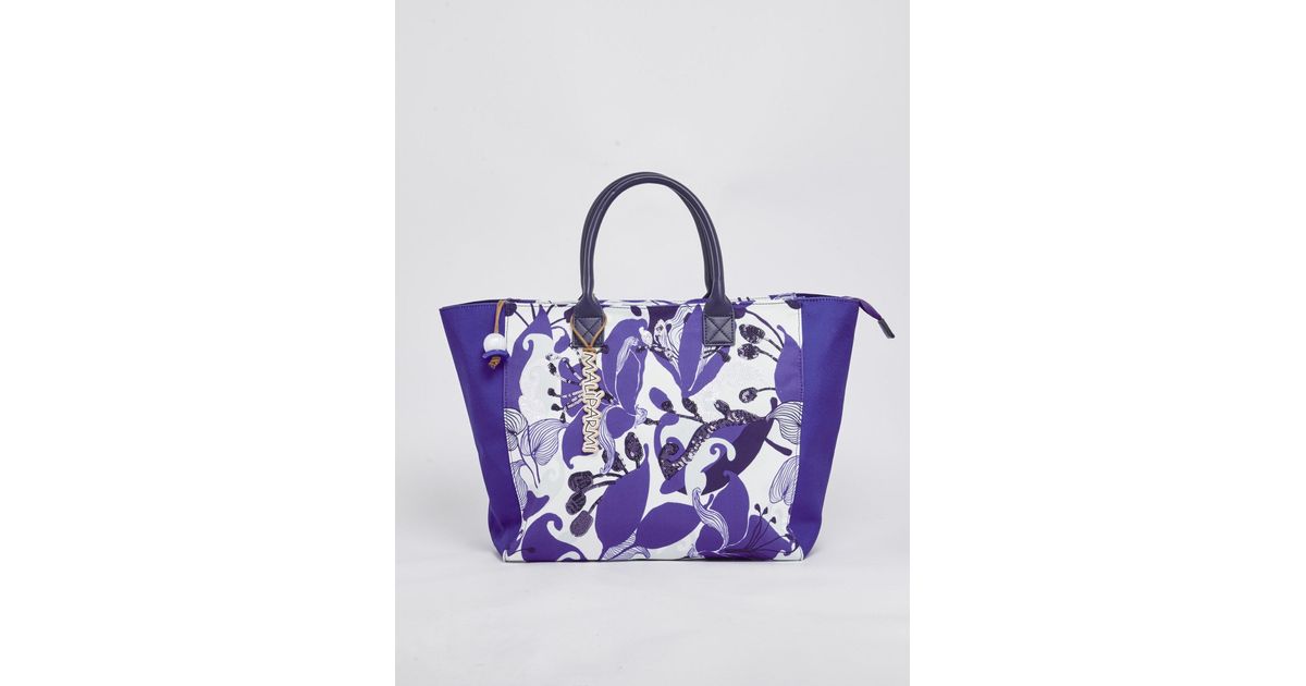 Maliparmi Shopping Hortus Shoulder Bag in Blue | Lyst