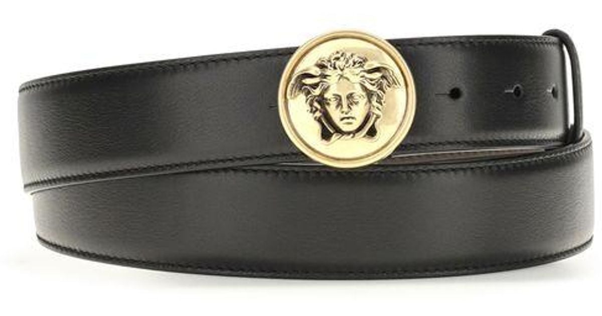 Versace Black Calf Leather Bos Taurus Regular Women\'s Belt Versace Authentic Calf Leather Woman Belt Size 85/34 | eBay main image 4