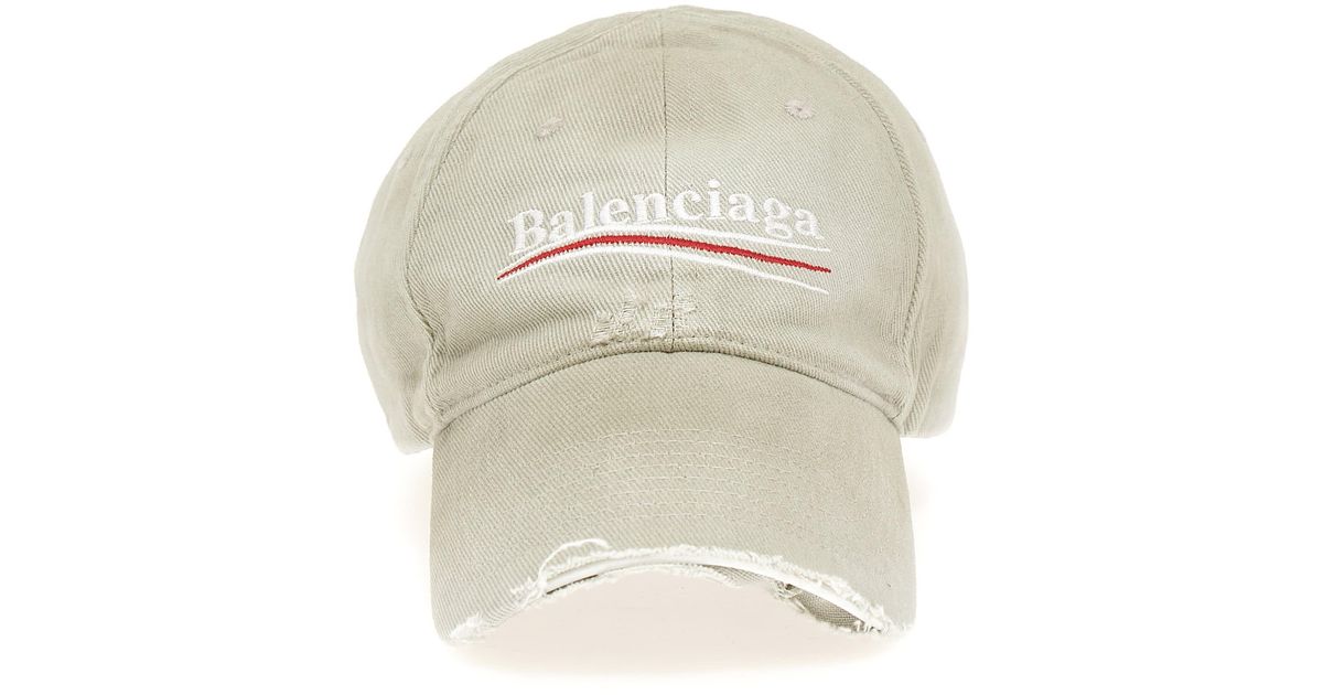 Balenciaga Political Campaign Hats In White For Men Lyst 6604