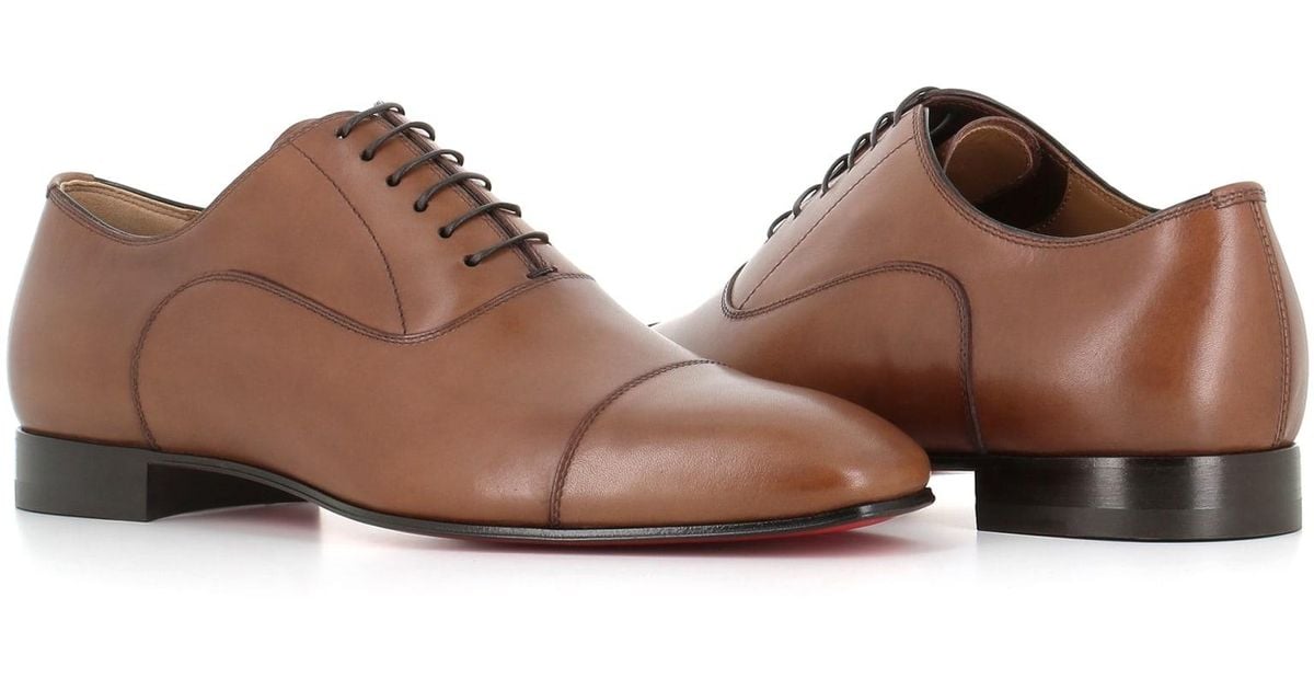 Christian Louboutin Oxford Greggo Flat in Brown for Men Lyst