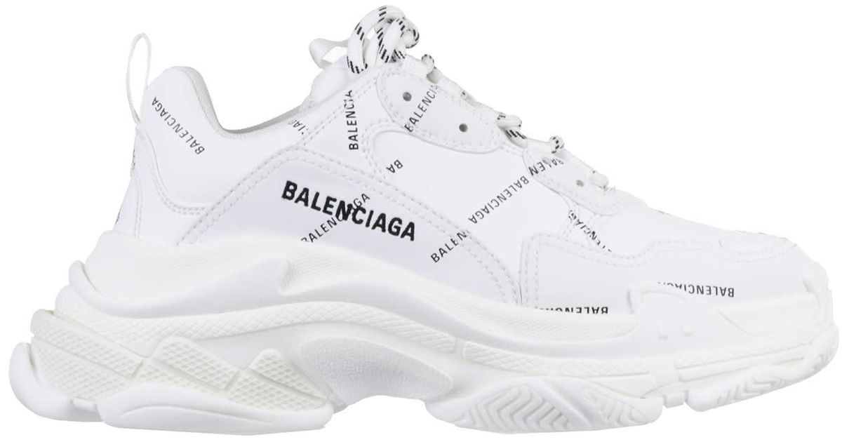 Balenciaga Leather White Triple S Sneakers Vegan - Save 41% | Lyst