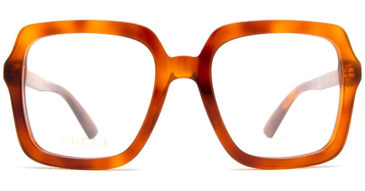 Gucci Gg1318o Havana Glasses in Orange Lyst