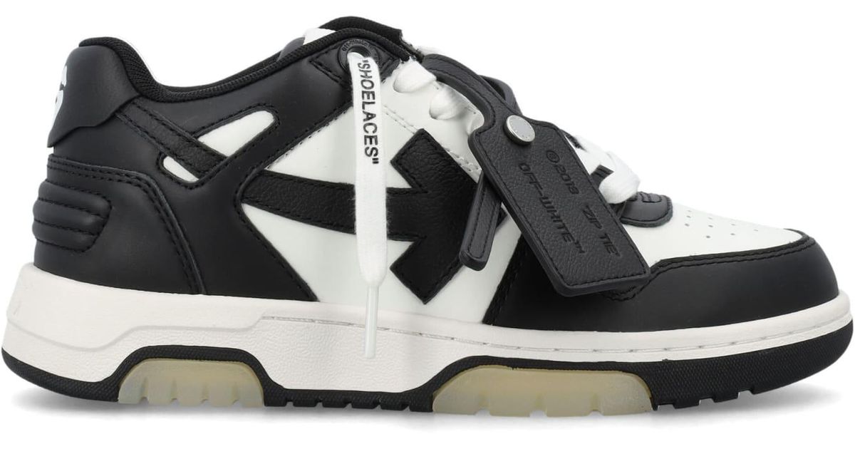 Off-White c/o Virgil Abloh Out Of Office Calf Leather Sneakers in Black ...