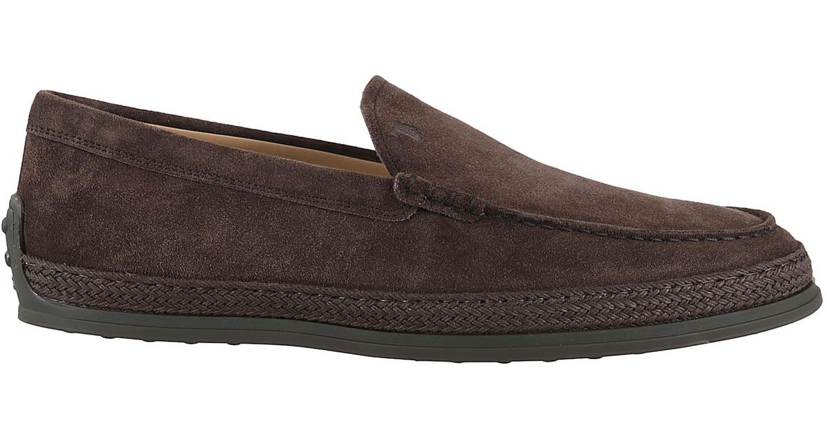 Tod's Pantofola Gomma Rafia in Brown for Men | Lyst