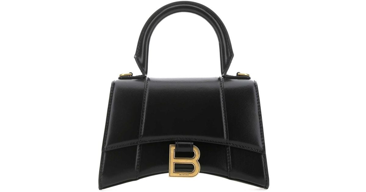 Balenciaga Balenciaga Hourglass Top Handle Bag in Black | Lyst
