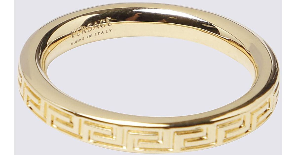 Versace gold greek ring sale
